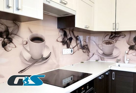 Стеклянный фартук для кухни Скинали с рисунком (абстракция, 3D, природа, города, капли, лёд, и т.д.) №SKINALI-2000